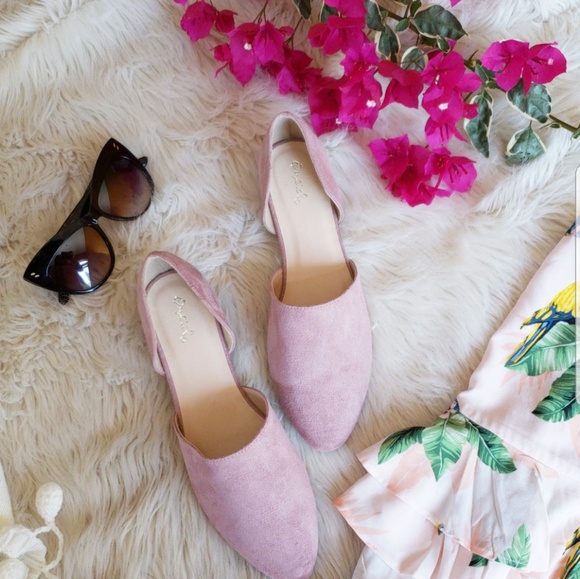 🚨LAST PAIR//The Sylvia// Rose faux suede flat - Picture 5 of 8